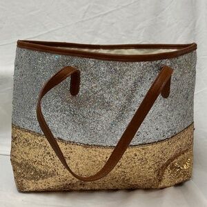 Silver and Gold Sparkly Old Navy Tote Bag